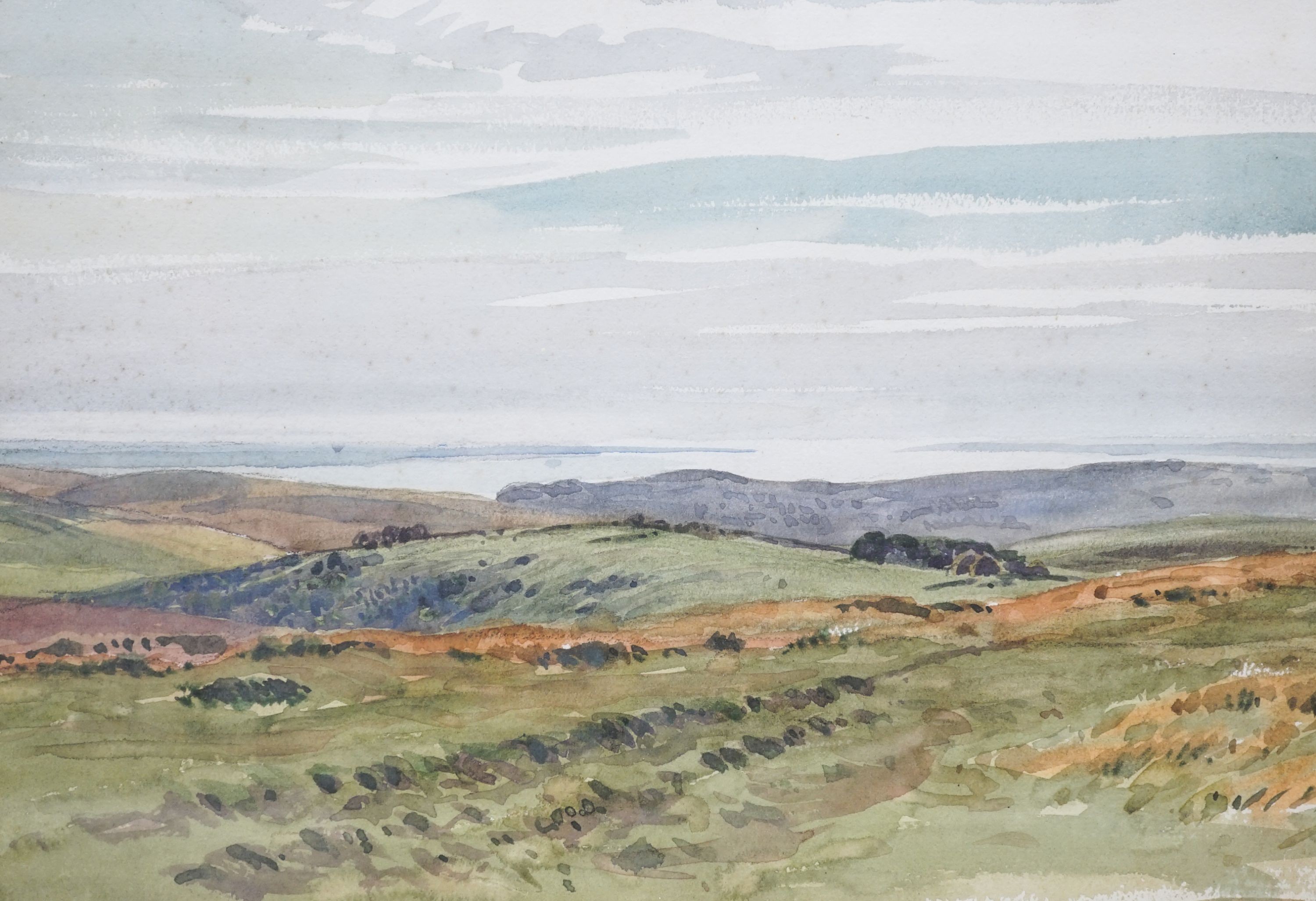 Walter Robert Stewart Acton (1879-1960), three watercolours, Sussex landscapes, 23 x 33cm